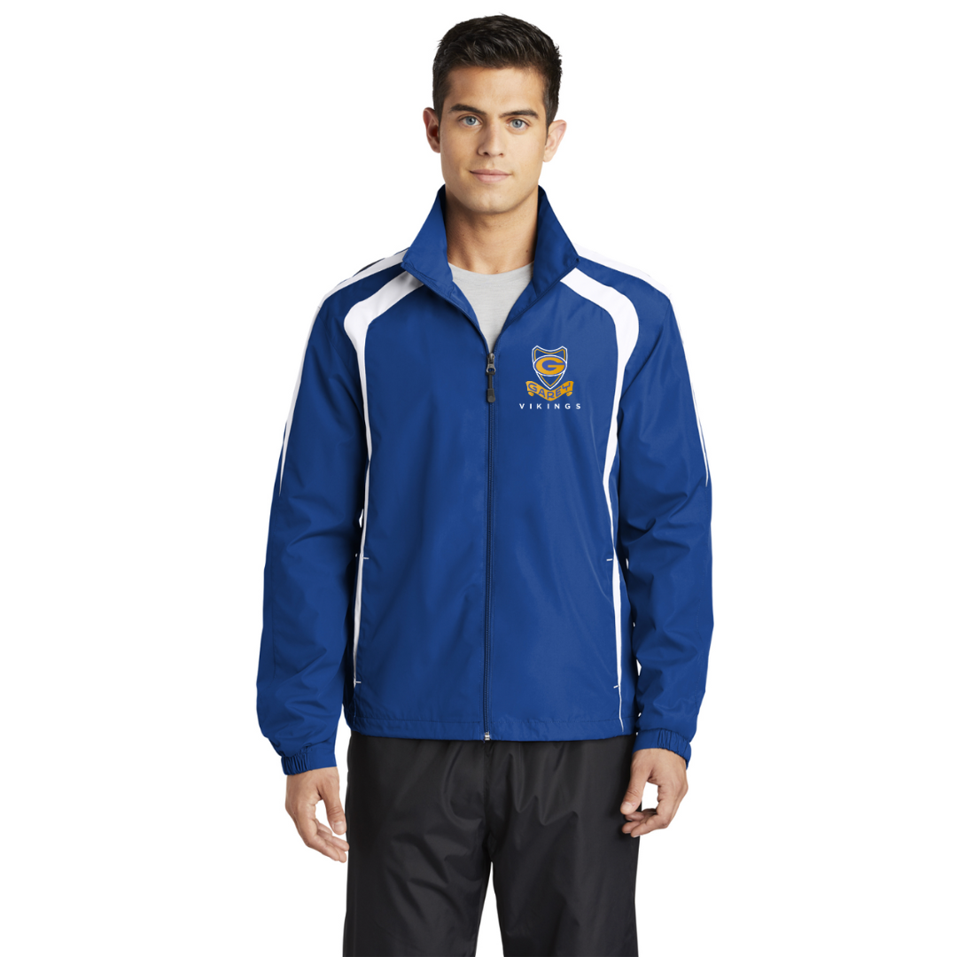 Men's Sport-Tek Embroidered Colorblock Raglan Jacket
