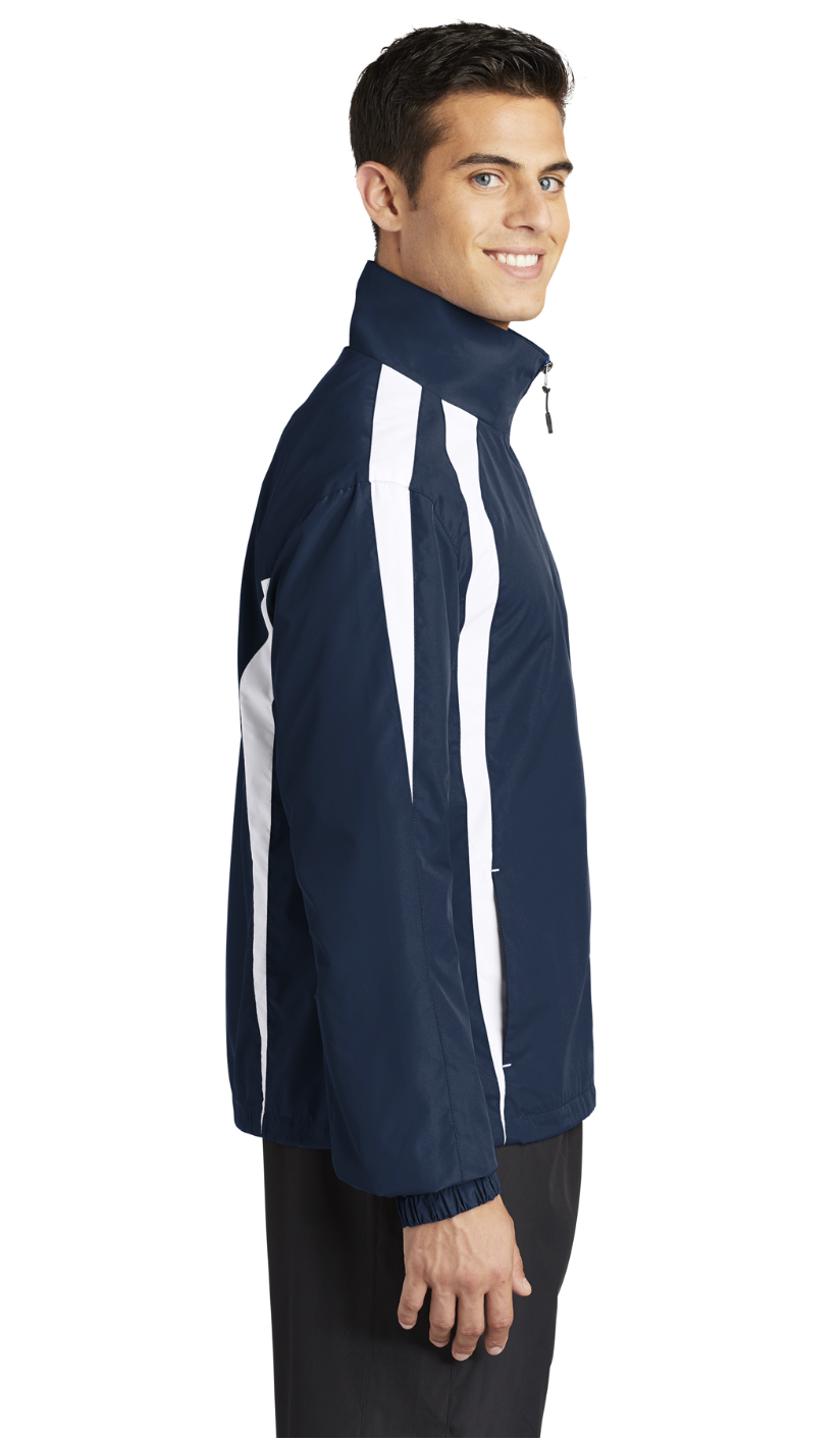 Men's Sport-Tek Embroidered Colorblock Raglan Jacket