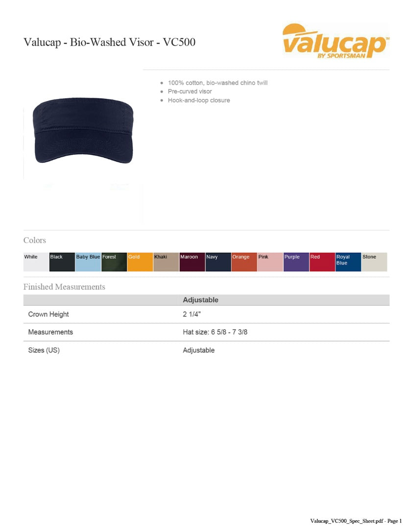 Embroidered Visor