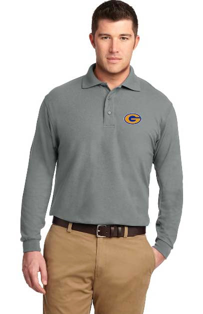 Men's Embroidered Long Sleeve Polo