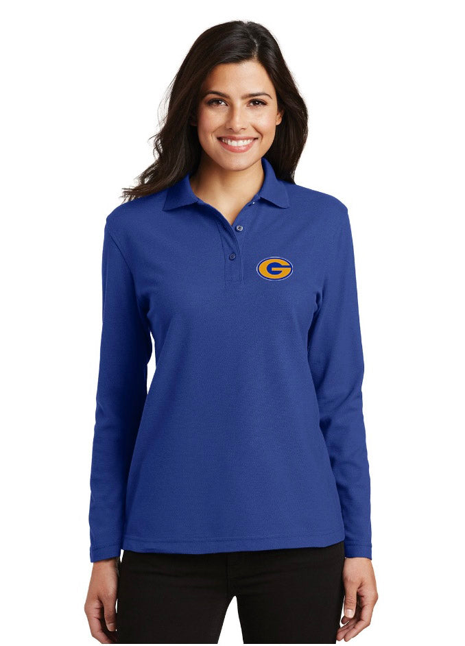 Ladies Embroidered Long Sleeve Polo