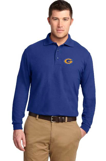 Men's Embroidered Long Sleeve Polo