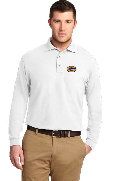 Men's Embroidered Long Sleeve Polo