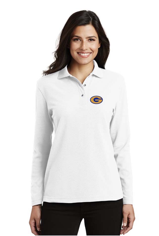 Ladies Embroidered Long Sleeve Polo