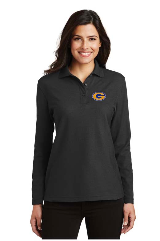 Ladies Embroidered Long Sleeve Polo