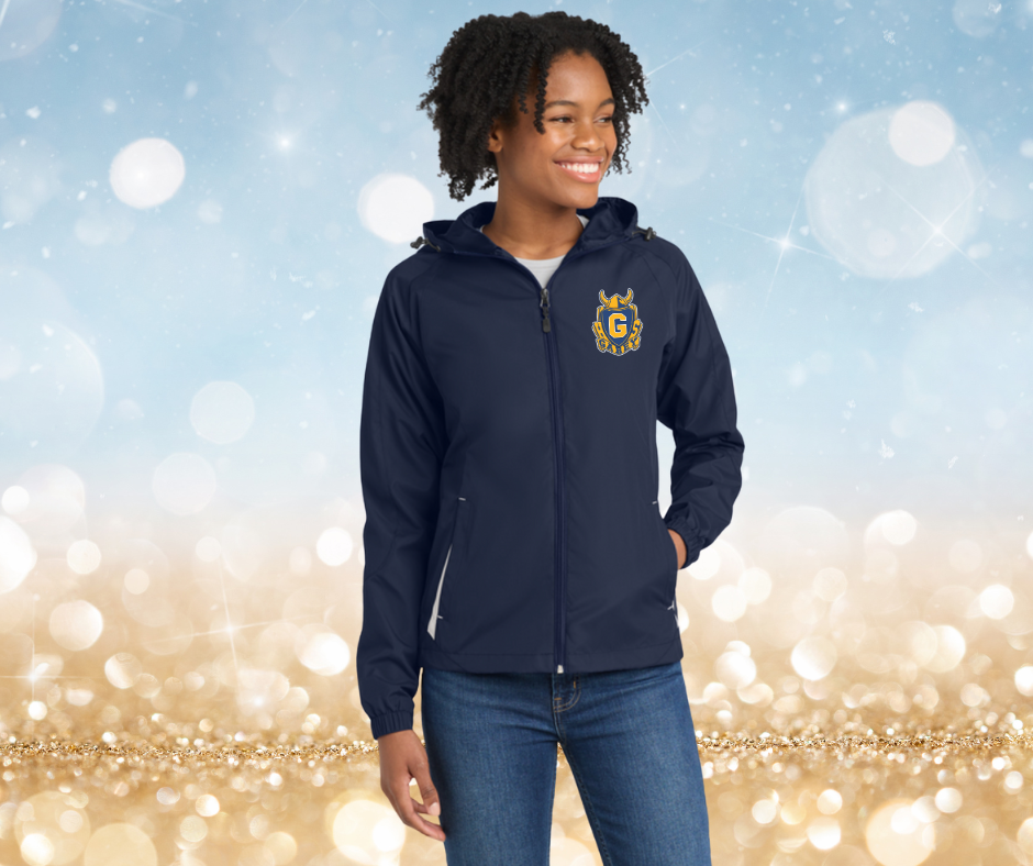 Sport-Tek® Women's Colorblock Hooded  Embroidered Raglan Jacket