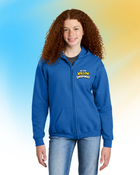 Gildan18600B® Youth Heavy Blend™ Full-Zip Hooded Sweatshirt