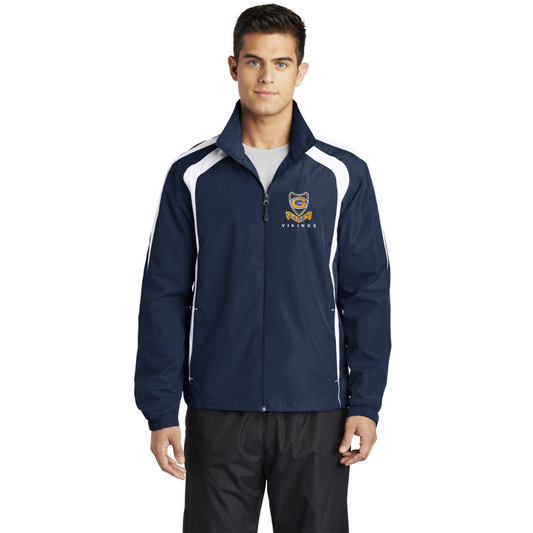 Men's Sport-Tek Embroidered Colorblock Raglan Jacket