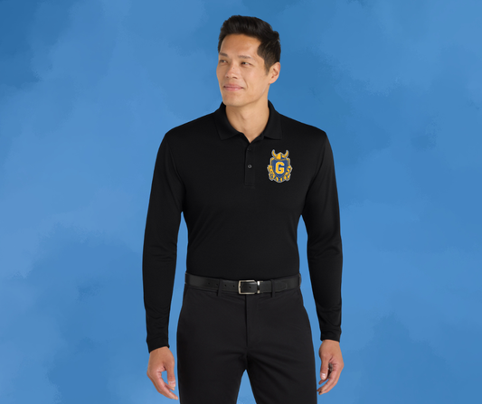 Port Authority® Dry Zone UV Micro-Mesh Long Sleeve Polo
