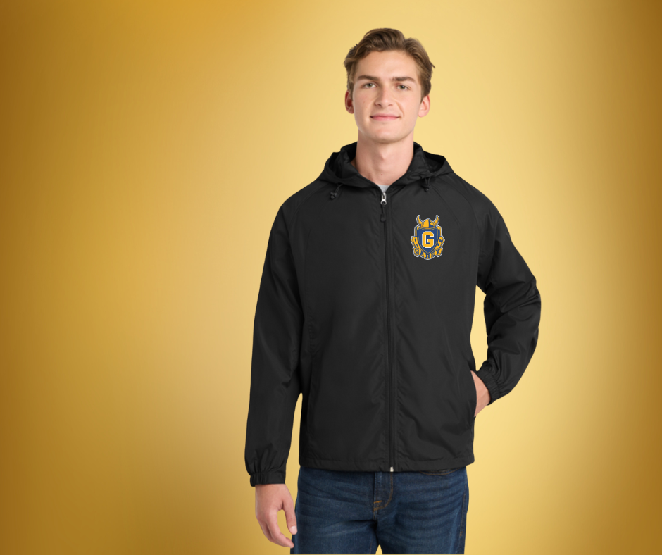 Sport-Tek® Hooded Raglan Wind Breaker Jacket