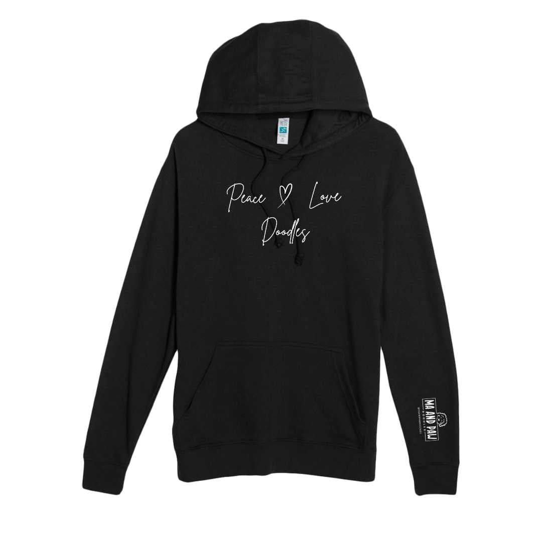 Peace, Love, Doodles French Terry Hoodie
