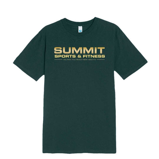 Summit Sports & Fitness Gold Text Tee