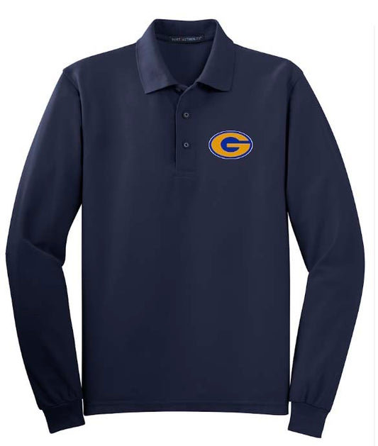 Men's Embroidered Long Sleeve Polo