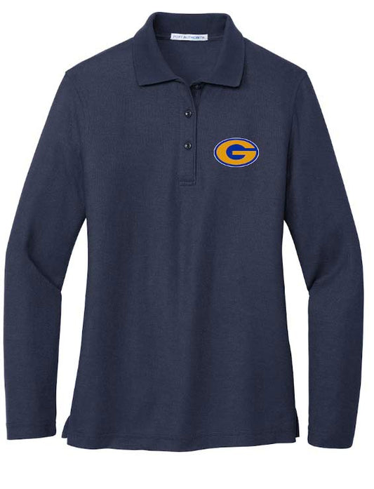 Ladies Embroidered Long Sleeve Polo